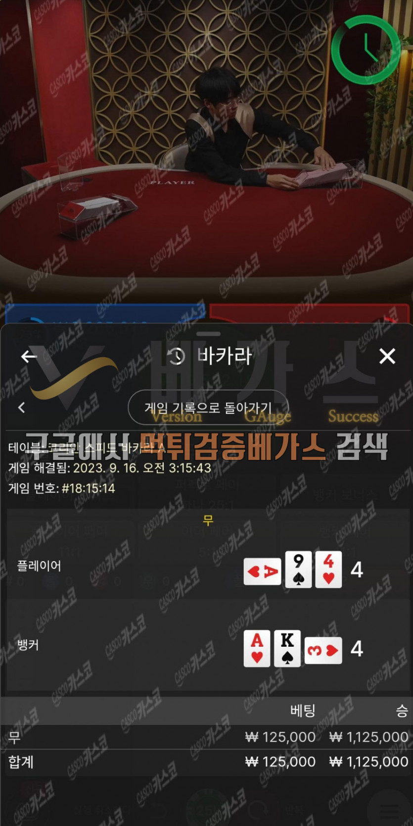 먹튀검증 완료 먹튀사이트-아트카지노[ahja3.com] 바카라 베팅내역1 먹튀검증 증거자료3