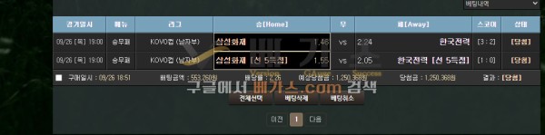 반딧불 먹튀사건 피해자의 스포츠토토 베팅 내역 [먹튀검증 증거자료 1]